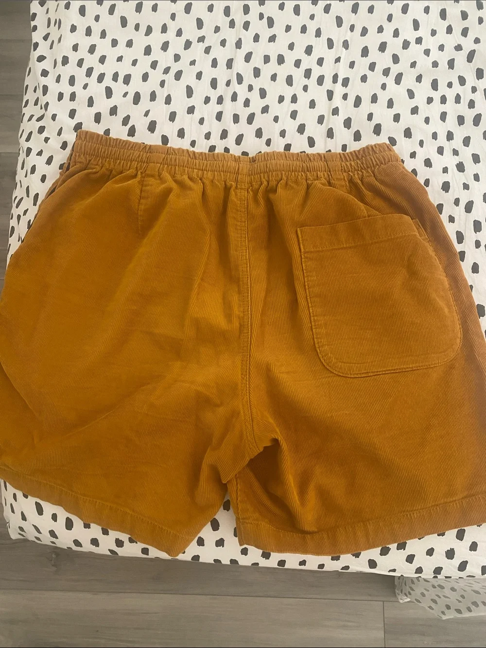 J. Crew Drawstring Corduroy Shorts in Mustard Yellow